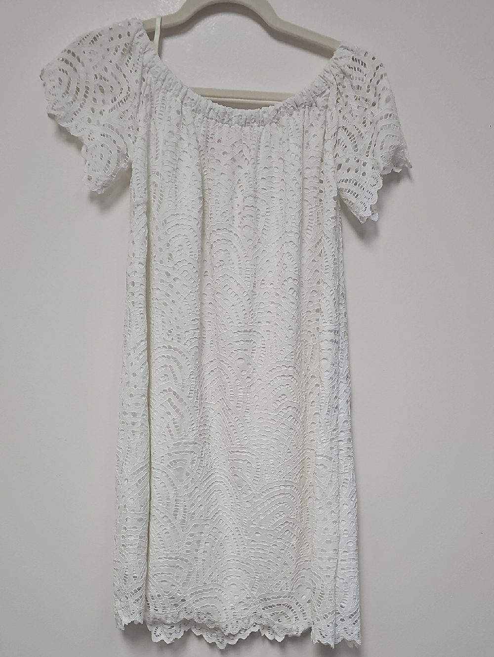 Lilly Pulitzer White Eyelet Off-Shoulder Mini